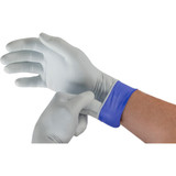 LifeStar EC Exam Glove Medium NonSterile Nitrile Extended Cuff Length Textured Fingertips White / Blue Fentanyl Tested, LSE-104-M, Box of 100
