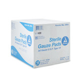 Dynarex Gauze Sponge 4 X 4 Inch 12-Ply Sterile 1 per Pack, 3354, Case of 12