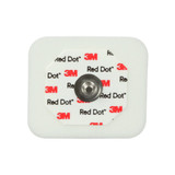 3M Red Dot ECG Monitoring Electrode with Foam Tape, Size 1.3 x 1.6'', Non-Radiolucent, Disposable, 50 per Bag, Bag of 50