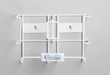Countertips Glove Box Holder Horizontal or Vertical Mounted 2-Box Capacity White 7-1/2 X 11-3/4 Inch Coated Wire, 4064, Pack of 1