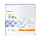 McKesson Classic Incontinence Liner 25-1/5 Inch Length Light Absorbency Polymer Core One Size Fits Most, LINERLT-34, Case of 80