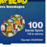 Adhesive Spot Bandage ASO 7/8 Inch Plastic Round Kid Design Garfield Sterile GAR5561-012-000 Box/1 59431900 ASO CORPORATION 686700_BX