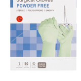 McKesson Perry Performance Plus Surgical Glove Size 7.5 Sterile Polyisoprene Standard Cuff Length Smooth Green Chemo Tested, 20-2075N, Pair of 1