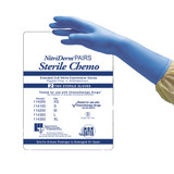 NitriDerm EC Exam Glove X-Large Sterile Pair Nitrile Extended Cuff Length Smooth Blue Chemo Tested, 114350, Case of 200