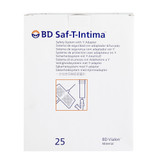 Saf-T-Intima Closed IV Catheter 24 Gauge 3/4 Inch BD Vialon Winged Hub Blood Control, 383313, Case of 200