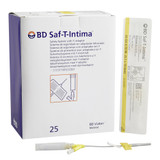 Saf-T-Intima Closed IV Catheter 24 Gauge 3/4 Inch BD Vialon Winged Hub Blood Control, 383313, Case of 200