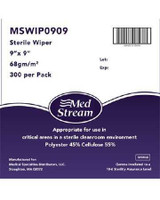 Cleanroom Wipe McKesson ISO Class 5 White Sterile Polyester / Cellulose 9 X 9 Inch Disposable MSWIP0909 Case/3600 1659 BLA QN MCK BRAND 1139257_CS