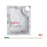 Intermittent Catheter Tray VaPro Plus Pocket Straight Tip 12 Fr. Hydrophilic Coated Phthalates-Free PVC 71124-30 Box of 30
