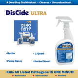 DisCide Ultra Surface Disinfectant Cleaner Quaternary Based Trigger Spray Liquid 1 Quart Bottle Herbal Scent NonSterile, 3565Q, Pack of 1