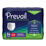Unisex Adult Absorbent Underwear Prevail® Overnight Pull On with Tear Away Seams Small / Medium Disposable Heavy Absorbency PVX-512 Case of 64 3044S Prevail® Overnight 1189992_CS