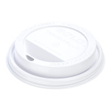 Dome Lid Traveler White, Polystyrene, Sip Hole, Hot Applications TLP316-0007 Sleeve/100