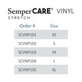 SemperCare Vinyl Exam Glove Medium NonSterile Stretch Vinyl Standard Cuff Length Smooth Ivory Not Rated, SCVNP103, Case of 1000