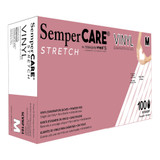 SemperCare Vinyl Exam Glove Medium NonSterile Stretch Vinyl Standard Cuff Length Smooth Ivory Not Rated, SCVNP103, Case of 1000