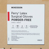 McKesson Perry Surgical Glove Size 6.5 Sterile Latex Standard Cuff Length Smooth Cream Chemo Tested, 20-1065N, Pair of 1
