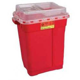 Sharps Container BD 18-1/2 H X 17-3/4 W X 11-3/4 D Inch 9 Gallon Red Base / Clear Lid Vertical Entry Sliding Lid 305616 Each/1 1646 BEI 2X Becton Dickinson 451009_EA