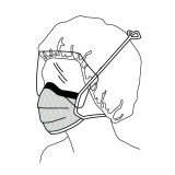 Surgical Mask with Eye Shield FluidShield Anti-fog Foam Pleated Tie Closure One Size Fits Most Blue / Orange NonSterile ASTM F2100-11 Level 2 Adult 62114 Case/100 39675 O&M Halyard Inc 199537_CS