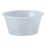 Solo 2 oz. Plastic Souffle Cup Translucent Disposable, P200N, Sleeve of 250