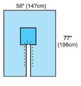 Orthopedic Drape Split Drape 77 W X 120 L Inch Sterile 29440 Case/10 845-10SABK-2 Cardinal 374569_CS