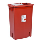 SharpSafety Sharps Container Red Base 26 H X 18-1/4 W X 12-3/4 D Inch Vertical Entry 18 Gallon, 8938, Pack of 1