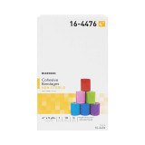Cohesive Bandage McKesson 4 Inch X 5 Yard Standard Compression Self-adherent Closure Purple / Pink / Green / Light Blue / Royal Blue / Red NonSterile 16-4476 Roll/1 92030 MCK BRAND 992533_RL
