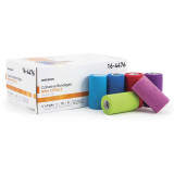 Cohesive Bandage McKesson 4 Inch X 5 Yard Standard Compression Self-adherent Closure Purple / Pink / Green / Light Blue / Royal Blue / Red NonSterile 16-4476 Roll/1 92030 MCK BRAND 992533_RL