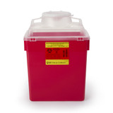 BD Sharps Container Red Base 17-1/2 X 12-4/5 X 8-4/5 Inch Vertical Entry 6 Gallon, 305465, Pack of 1