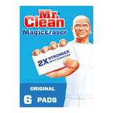 Mr. Clean Magic Eraser Original Cleaning Pad 6 Count Box 1 X 2-3/10 X 4-3/5 Inch NonSterile Reusable, 79009, Pack of 6