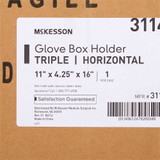 McKesson Glove Box Holder Horizontal Mounted 3 Box Capacity Clear 4-1/4 X 11 X 16 Inch Plastic, 3114, Pack of 1