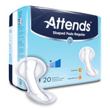 Attends Shaped Pads Regular Bladder Control Pad 12 X 25.2 Inch Heavy Absorbency Polymer Core One Size Fits Most, SPDRA, Case of 80