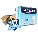 Attends Shaped Pads Regular Bladder Control Pad 12 X 25.2 Inch Heavy Absorbency Polymer Core One Size Fits Most, SPDRA, Case of 80