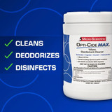 Opti-Cide Max Surface Disinfectant Cleaner Premoistened Alcohol Based Manual Pull Wipe 160 Count Canister Alcohol Scent NonSterile, M60034, Carton of 1
