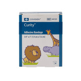 Curity Adhesive Strip Plastic Kid Design (Zoo Animals) 3/4 X 3 Inch Sterile, 44125, Box of 1