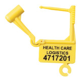 Health Care Logistics Padlock Seal Numbered Yellow Plastic 1-1/2 X 1-7/8 Inch, 7903, Pack of 100