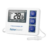 Digital Refrigerator / Freezer Thermometer with Alarm Fisherbrand™ Fahrenheit / Celsius -58° to +158°F (-50° to +70°C) External Probe Flip-out Stand / Wall Mount Battery Operated S01556 Pack of 1 050302-B Fisherbrand 780125_EA