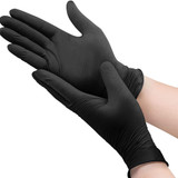 MICROFLEX MidKnight Touch 93-732 Exam Glove Medium NonSterile Nitrile Standard Cuff Length Textured Fingertips Black Not Rated, 93732080, Box of 100