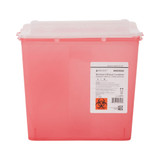 McKesson Prevent Sharps Container Translucent Red Base 9-1/4 H X 10 W X 6 D Inch Horizontal Entry 2 Gallon, 2271, Case of 20