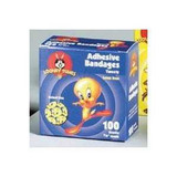 Adhesive Spot Bandage Looney Tunes™ 7/8 Inch Plastic Round Kid Design (Tweety and Taz) Sterile 1079797 Box of 100 1079797 Looney Tunes™ 768861_BX