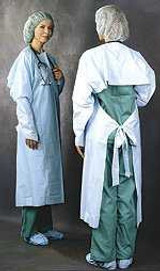 Protective Procedure Gown One Size Blue NonSterile AAMI Level 3 Disposable 235 Pack of 1 235 BUSSE HOSPITAL DISPOSABLES 412663_EA