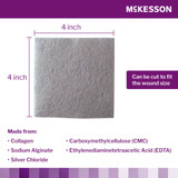 McKesson Silver Collagen Dressing 4 X 4 Inch Square Sterile, 16-1862, Case of 100