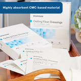 McKesson Gelling Fiber Wound Dressing 4 X 4-3/4 Inch Rectangle Sterile, 87400, Box of 10