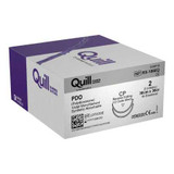 Absorbable Suture with Needle Quill™ Knotless Tissue-Closure Device PDO (Polydioxanone) 1/2 Circle Reverse Cutting Needle Size 2 Barbed Monofilament RX-1066Q Box of 1 RX-1066Q Quill™ Knotless Tissue-Closure Device 869731_BX
