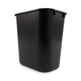 Deskside Trash Can 13-5/8 Quart / 3.25 gal. Black LLDPE Rectangular, FG295500BLA, Pack of 1