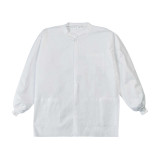 Lab Jacket LabMates® White Small Hip Length Nonwoven Disposable 85183 Case of 50 85183 LabMates® 1149945_CS