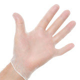 Halyard Exam Glove Large NonSterile Vinyl Standard Cuff Length Smooth White Not Rated, 50033, Box of 100