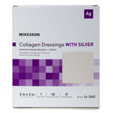 McKesson Silver Collagen Dressing 2 X 2 Inch Square Sterile, 16-1860, Pack of 1