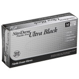 Exam Glove NitriDerm® Ultra Black Medium NonSterile Nitrile Standard Cuff Length Textured Fingertips Black Chemo Tested / Fentanyl Tested 187200 Case of 1000 187200 NitriDerm® Ultra Black 874674_CS