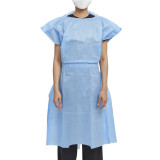 Patient Exam Gown Halyard One Size Blue Disposable 69766 Box of 10 69766 Halyard 937757_BX