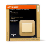 Optifoam Foam Dressing 4-1/2 X 4-1/2 Inch With Border Waterproof Backing Adhesive Square Sterile, MSC1044EP, Case of 100