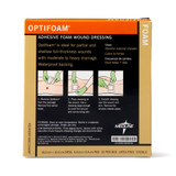 Optifoam Foam Dressing 4-1/2 X 4-1/2 Inch With Border Waterproof Backing Adhesive Square Sterile, MSC1044EP, Case of 100