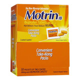 Motrin IB Pain Relief 200 mg Strength Ibuprofen Caplet 50 per Box, 304815200, Box of 50